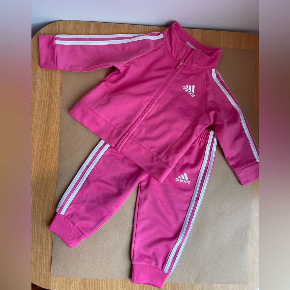 Adidas hot pink track set - 6m - brand new without tags